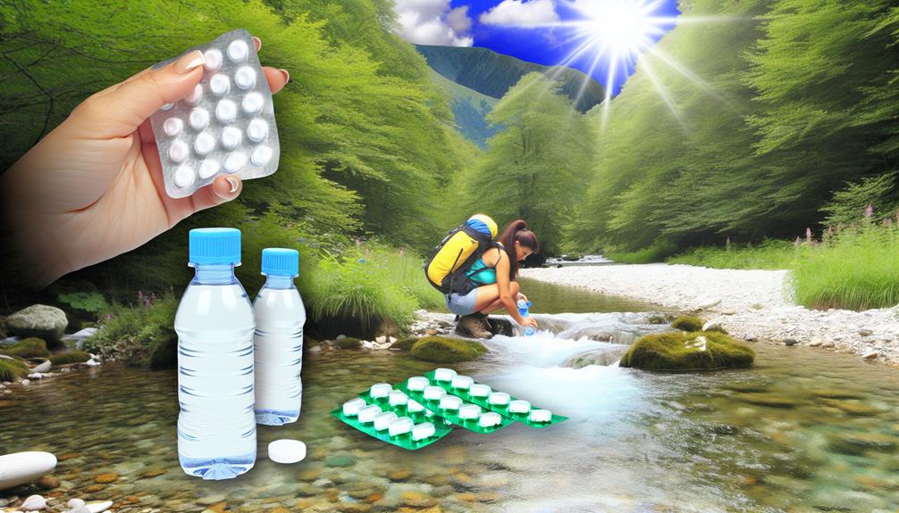 hiking friendly water purification tablets